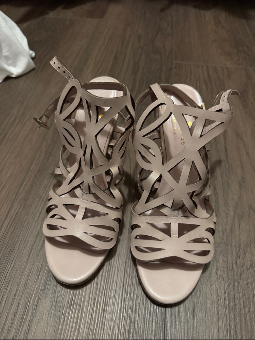kate spade Pale Blush Illana heels made in Italy